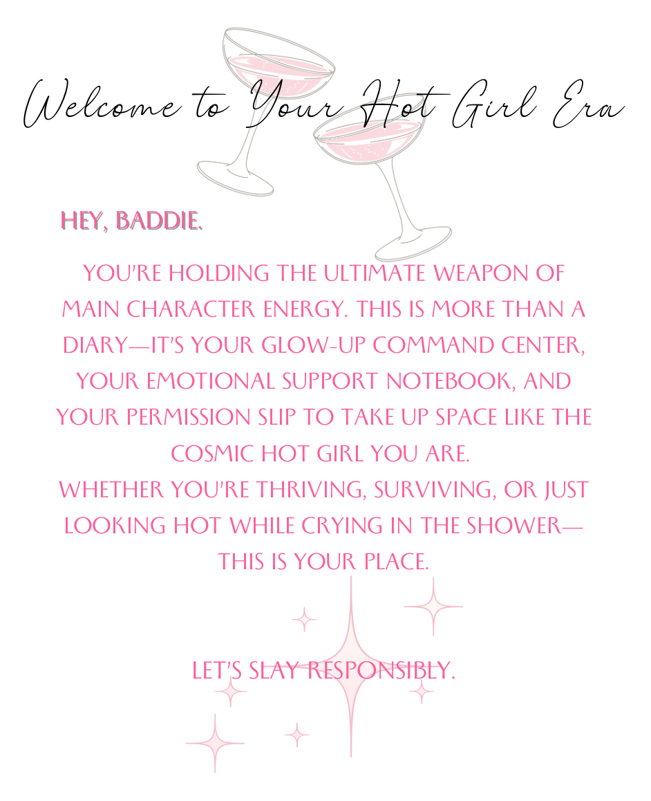 My Hot Girl Diary – 10 Week Guided Glow-Up Journal 🩶